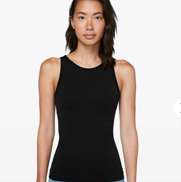 lululemon athletica Tops - Lululemon Seek Simplicity Seamless Two Way Tank Black Size 4